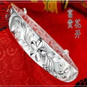 False a compensate ten authentic silver bracelet sterling silver bracelet thousand 9999 fine silver longfeng f send mom girlfriend elder mother