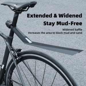 Bike Rear Fender Quick Release Splashing Mud-proof Mudguard with Reflective Strip Anti Fouling Plate