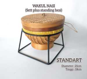 STANDING WAKUL NASI standart 22cm / SET STANDING+WAKUL BAMBU