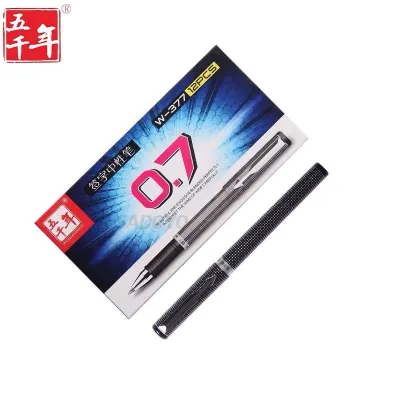 (ยกกล่อง) ปากกาเจล 0.7mm รุ่น W-377 หมึกสีน้ำเงิน หมึกเจลคุณภาพดี สามารถเปลี่ยนไส้ได้ #ปากกา #pen #office