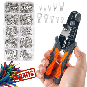 Set Lengkap 340 in Tang Pemotong Kawat Listrik Multifungsi Kupas Kabel Terminal Crimping Skun O Y