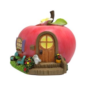 JVKISX Cartoon House Statue Cute Resin Garden Sculpture Micro Landscape Simulated Miniatures Figurine Courtyard