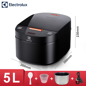 Electrolux หม้อหุงข้าว หม้อหุงข้าวไฟฟ้า หม้อหุงข้าวอย่างดี 5L 900W rice cooker รับประกัน 3 ปี ตั้งเวลาได้ วัสดุสแตนเลส ระบบทำความร้อน 3 มิติ