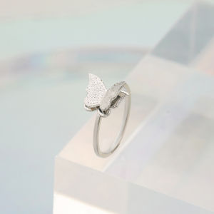 Hyl Jewelry 159J Cincin Titanium Wanita Emas Muda Anti Karat Asli Silver Emas Couple Dewasa Dan Luntur Logam Asesoris