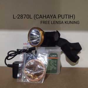 Senter Kepala LED 7 Watt Luby L-2870L Cahaya Putih Garansi Resmi