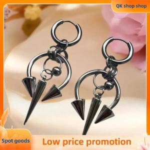 ✨QK shop✨ Punk Rivet Earrings For Women Korean Fashion Geometric Earrings Charms Goth Grunge Earrings Accessories Hip-hop Fashion Jewelry
