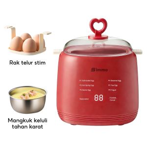fast shipping -in stockSimmo Electric Egg Boiler Cooker 4 Capacity Automatic Quickly Cooked Multifunctional Steamer Egg cooker (200W)