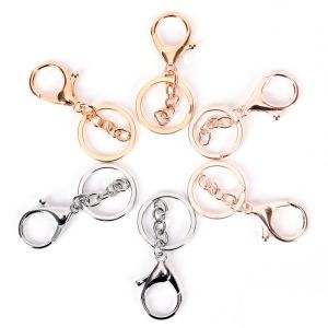 5 Pcs/Set Metal Lobster Clasp Key Hook Keyrings For Jewelry Making DIY Key Chains Accessories