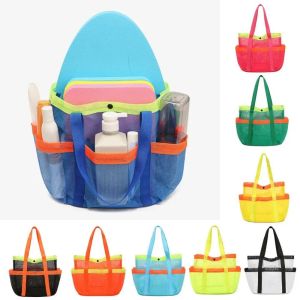 KINTHAZER Breathable Mesh Beach Storage Bag Foldable Large Capacity Mesh Toiletry Bag Picnic Tote Bag Portable Sand Toys Collector Children