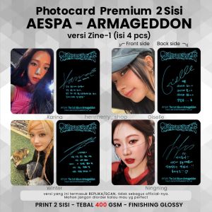(ISI 4 PCS) Photocard AESPA ARMAGEDDON SUPERNOVA  - Potocard PC Premium 2 Sisi Kartu Kpop Merch Unofficial