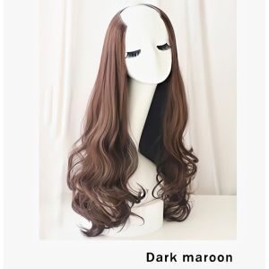 Wig for women long straight hair middle parted no bangs natural realistic golden full head wig