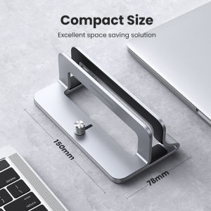 UGREEN Vertical Laptop Stand Holder Adjustable Aluminum Alloy For 12mm-26mm Width Laptops Non-slip Laptop storage bracket