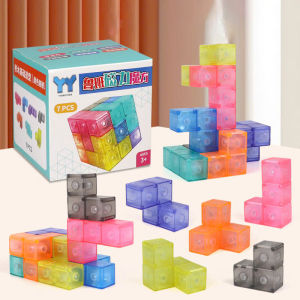 Đồ chơi xếp hình nam châm khối Rubik trong suốt mới nhất 2025