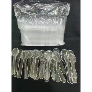 200 pcs Mini Clear Plastic Spoons Disposable Flatware For Jelly Ice Cream Dessert Jelly COD
