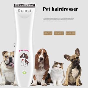 KM-1051  Pet Dog Cat USB Electric Low-noise Pet Hair Razor Grooming TrimmerShaver Noise Reduction All Kinds of Pet Hair Clipper Electric