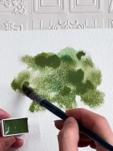 New RS Master Level Solid Watercolor Full Pan Precipitated Green Color Painting Watercolor Pigments Beginner Art Supplie