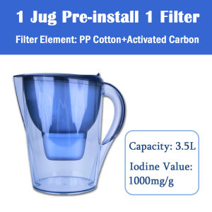TROUWIDS Household Water Purifier Filter Activated Carbon Water Filter Jug