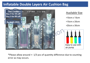 50pcs Air Cushion Inflatable Plastics Bubble Column Protevtion Fragile Goods Shockproof Air Packaging Buffer Bag Fragile Wrap Bubble Plastic Bag