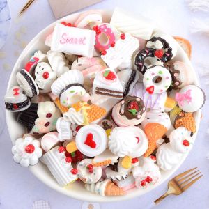 GUAIP Cartoon Mixed Donuts Kid Toys Hair Accessories Jewelry Making Embellishments Handmade Materials Phone Case Decor 3D Nail Art Decoration Nail Charms Craft Supplies Resin Pendant