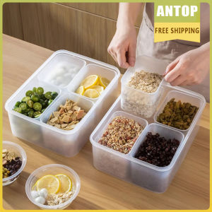 4 in 1 Removable Compartments Fruits Meat Food Fridge Refrigerator Storage Box Organizer Container