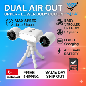 Portable Fan Octopus Tripod Flexible | USB-C Rechargeable 4000mAh | Strong Wind Quiet Motor | Stroller Desk Pram Travel Baby Fan | SG Ready Stock