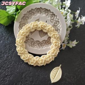 JCSYFAC 1 cái Khuôn Silicone lá hoa hồng khuôn bánh sô cô la Tự làm khuôn nướng bánh đường