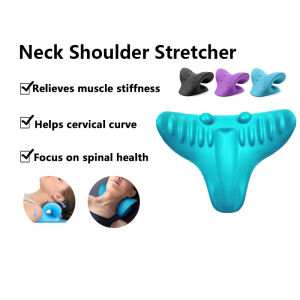 Cammuo Neck Shoulder Stretcher Chiropractic Cervical Traction Device Massage Pillow for Cervical Pain Relief Spine Alignment