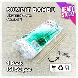 Sumpit Bambu Bamboo Chopstick Steril isi 50 Pasang Higienis Sekali Pakai