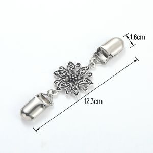 Nexlent 1Pc New Fashion Shawl Brooch Sweater Blouse Pin Duck Clip Clasps Cardigan Clip