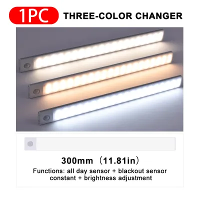 SEAMETAL Car Sensor Light for Floor Trunk Hood USB Rechargeable Automatic Induction Light Bar