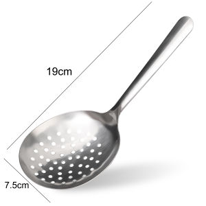 YESPERY 2Pcs Big Head Stainless Steel Round Spoon Large Size Dining Spoon Rice Serving Spoon Slotted Spoons Kitchen Utensils