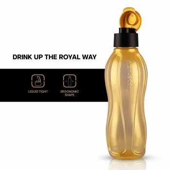 ready stock in singapore - tupperware750ml flip top bottle in gold 750ml