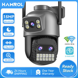 Hamrol 15MP 2.4GHz&5GHz 10X Zoom PTZ WiFi Security Camera Auto Tracking Outdoor CCTV O-KAM App