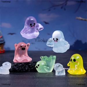 [COD] Yaokeqi 5PCS Cute Dollhouse Luminous Ghost Doll Miniature Models DIY Accessory Doll House Decor Halloween Ornaments Glow In The Dark Toy