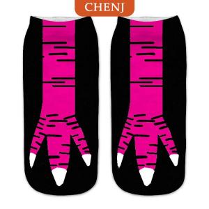 [COD] CHENJ ถุงเท้ากรงเล็บไก่พิมพ์ลาย3D สุดสร้างสรรค์ถุงเท้าสั้นทุกเพศถุงเท้าสั้นสุดนุ่มสบายอุปกรณ์ประกอบฉากฮาโลวีนตลก1คู่