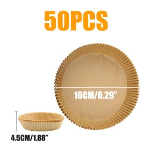 Air Fryer Paper Disposable Paper Liner Non-Stick Oil-proof Accessories for Barbecue Plate Food Oven Fryer Papers