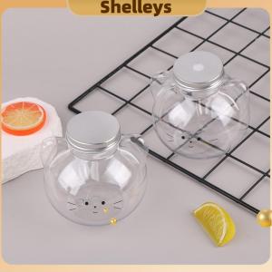 [Shelleys] Kawaii mèo chai nước cho trà sữa cà phê nước trái cây di động uống cup nhà trong suốt ép nước giải khát uống chai BPA miễn phí