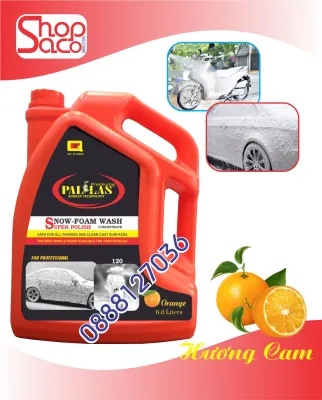 Nước Rửa Xe Bọt Tuyết Siêu Bóng 120 Pallas 6L