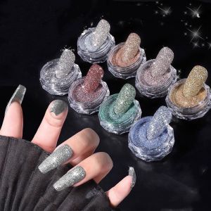 [GIÁ TỐT] Nhũ rắc flash siêu sáng - Nhũ rắc nail 8 màu sang chảnh trang trí móng tay (set 8 hủ)