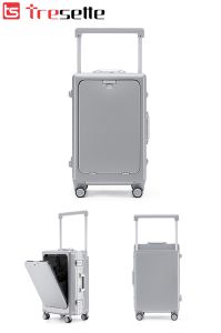 [Tặng bàn là du lịch cho đơn từ 2tr] Vali khoá sập viền nhôm cao cấp kèm ổ sạc móc treo đồ nhập khẩu Hàn Quốc TRESETTE 3033 CAO CẤP