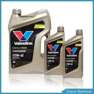 น้ำมันเครื่อง Valvoline SYN POWER 5W-40 ( เลือกขนาด 1 ลิตร/ 4 ลิตร/ 5 ลิตร / 6 ลิตร ) วาโวลีน ซินพาวเวอร์ น้ำมันเครื่องยนต์เบนซิน สังเคราะห์แท้ 100%
