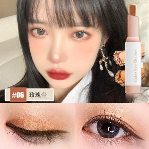2 in 1 Eyeshadow Makeup Stick Stereo Gradient Shimmer Double Color Eye Shadow Pen Easy to Wear Waterproof
