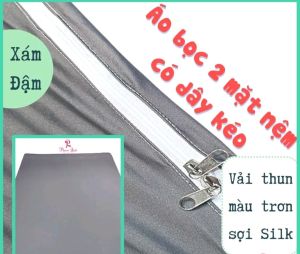 💥GIẢM 50%💥 Vỏ Bọc Nệm Cho Nệm Thẳng Thun Hàn Quốc Loại 1 Áo Bọc Nệm Có Khóa Kéo Lồng Ruột Tháo Giặt Dễ Dàng Co Giãn Tốt Mềm Mát Áo Bọc Nệm Topper Ga Bọc Nệm 2 Mặt Khóa Kéo