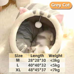 Cat Bed Washable Large Cat House 360° Semi-enclosed Bed Removable Warm Comfortable Pet Dog Bed Pet Sleeping Nest Kennel