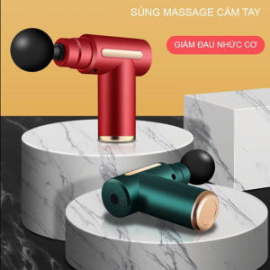Máy massage cầm tay mini đấm lưng mát xa trị liệu cổ vai gáy 4 đầu 6 chế độ