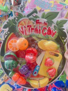 <đồ chơi giá rẻ>[Hàng VN] Đồ chơi vỉ cắt thái trái cây hoa quả dành cho bé