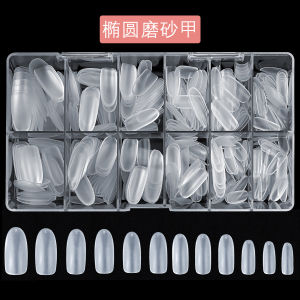 1 Kotak Buatan Kuku Matte Buram Kuku Palsu Tips Penuh Penutup Ultrathin Palsu Persegi Lembut Tips Acrylic Manicure Tool
