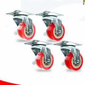 Roda 1.5 Inchi PVC (4pcs) Hidup/Mata/Rem VariAN Roda Troli Nylon Nilon Etalase Lemari Furniture/Set