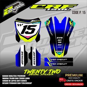 Stiker Papan Nomor CRF  KX  KTM  YZ  KLX  GORDON | Request desain | custom desain sticker papan nomor TTD P.15