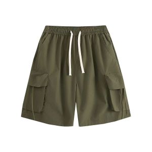 COD Mint Mambo Workwear Cropped Pants Baby Boy and Girl Summer All-Matching Elastic Waistband Casual Wide Leg Beach Sports Pants Fashion Sem